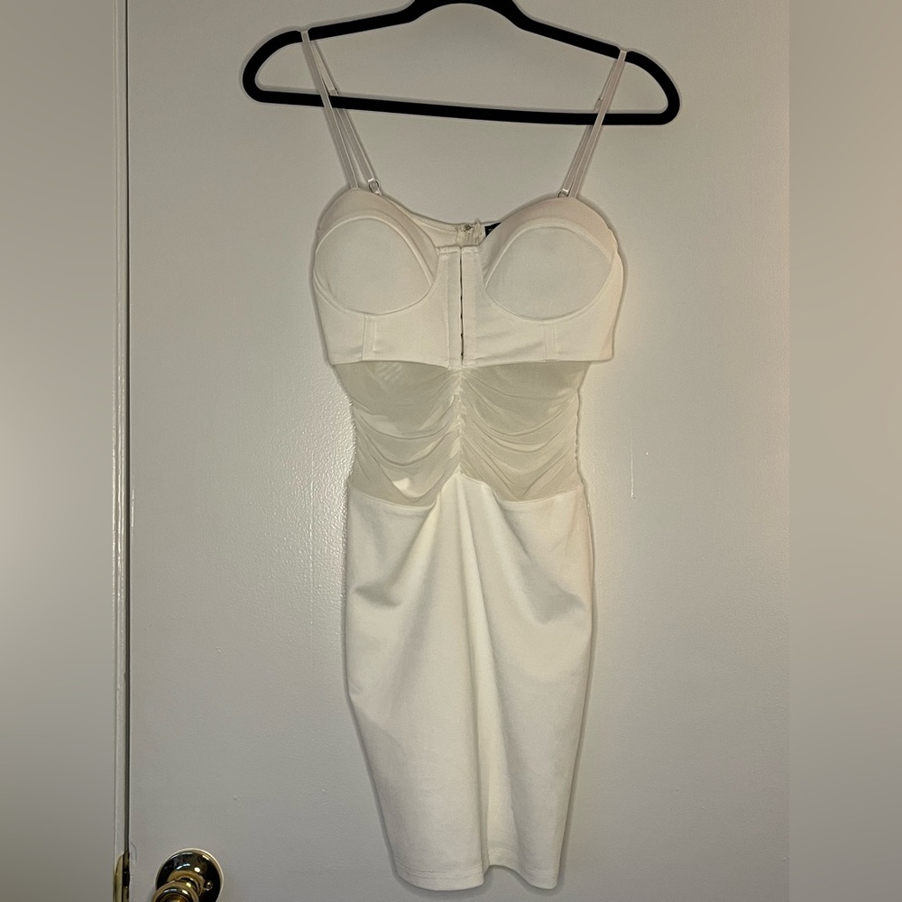 White Mesh Dress